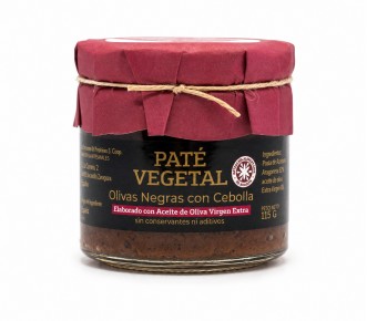 Paté vegetal de Olivas de Aragón con Cebolla apto para vegetarianos