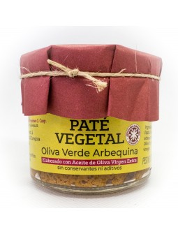 Pat&eacute; vegetal de Olivas Verdes Arbequina 100% Artesano